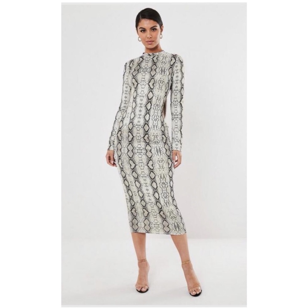 Misssguided Snakeskin Dress